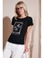Baskılı Bisiklet Yaka Regular Fit T Shirt Kadın T Shirt 6671006 1