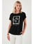 Baskılı Bisiklet Yaka Regular Fit T Shirt Kadın T Shirt 6671006 2