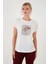 Baskılı Bisiklet Yaka Regular Fit T Shirt Kadın T Shirt 6671002 2