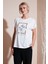 Baskılı Bisiklet Yaka Regular Fit T Shirt Kadın T Shirt 6671006 1