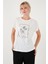 Baskılı Bisiklet Yaka Regular Fit T Shirt Kadın T Shirt 6671006 2