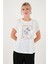 Baskılı Bisiklet Yaka Regular Fit T Shirt Kadın T Shirt 6671006 3