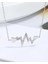 Diamond Seri Işıltılı Heartbeat Kadın Gümüş Kolye 3