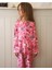 Kız Çocuk Unicorn Temalı Pembe Düğmeli Bebek Yaka Pijama Takımı 4