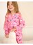 Kız Çocuk Unicorn Temalı Pembe Düğmeli Bebek Yaka Pijama Takımı 5