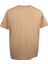 Erkek Büyük Beden 120 Kılo-152 Kilo Arası Için Uygun Bisiklet Yaka Süprem Düz T-Shirt Bej 3