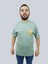 Erkek Crossed Out Oversize Bisiklet Yaka Mint Yeşili Tişört 1