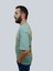 Erkek Crossed Out Oversize Bisiklet Yaka Mint Yeşili Tişört 4
