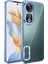 Case World Caseworld Huawei Honor 90 Kapak Yanları Renkli Lens Korumalı Logo Gösteren Şeffaf Luxury Silikon Kılıf - Mavi 1