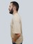 Erkek Simple Bisiklet Yaka Sütlü Kahve T-Shirt 5
