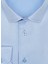 Slim Fit Klasik Yaka Armürlü Mavi Erkek Gömlek GM2024700286 2