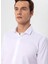 Slim Fit Klasik Yaka Armürlü Beyaz Erkek Gömlek GM2024700295 5