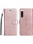 Kart Yuvası ile Sony Xperia 5 Iv Için Flip Case Klasik Düz Renk Yüksek (Yurt Dışından) 1