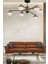 63 x 63 Elizya Modeli 6 Kollu Ledli Modern Siyah Eskitme Salon Oturma Odası Avizesi Siyah E27 6 35 3