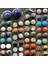 Pembe Kristal MC6981 Kaplan Gözü Lapis Lazuli Malakit Aventurin Opal Howlite Kristal Unakite Jaspe Abalone Kabuk Sanat Oval Klip Küpe WB659 (Yurt Dışından) 2