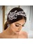 A408-G A115 Yapraklar Düğün Kafa Kristal Gelin Headdress Inci Kafa Çember Tasarım Başlığı Kadınlar Için Tiara Gelin Saç Aksesuarları (Yurt Dışından) 3