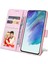 Ile Uyumlu Samsung Galaxy S21 5g Vaka Retro Yaldızlı Kırmızı Gül Çiçek Manyetik Pu Deri Rfıd Engelleme Flip Kart Yuvaları Tutucu Cüzdan Kapağı (Yurt Dışından) 4
