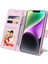 Ile Uyumlu iPhone 15 Vaka Retro Yaldızlı Kırmızı Gül Çiçek Manyetik Pu Deri Rfıd Engelleme Flip Kart Yuvaları Tutucu Cüzdan Kapağı (Yurt Dışından) 3