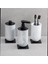 Diş Fırçalığı/Sıvı Sabunluk Mermer Deseni/Siyah Renk 206X89X170 Mm 2