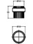 1016 Kapı Stoperi 38 Mm Siyah Yapışkanlı/Vidalı 2