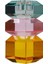 Kristal Mum Tutucu, L. Nane/L. Pembe/Sarı, 6X6X13 Cm 1