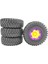 4 Adet SCX10 AX10 Şişme 114MM 1.9 Inç Pnömatik Beadlock Lastik Tekerlek 1/10 Rc Paletli Kamyon Wraith SCX10, Sarı (Yurt Dışından) 1