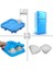 1 Adet 3D Kafatası Silikon Buz Küpü Maker Formu Için Buz Şeker Kek Pudingi Çikolata Kalıpları 4 Hücre Buz Kalıp Kare Şekil Tepsileri Kalıpları (Mavi) (Yurt Dışından) 4
