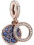Rose Gold Mavi Disk Sallantılı Gümüş Charm NUR-BL09998 1