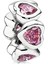 Kırmızı Kalpli Silindir Gümüş Charm NUR-BL00295 1