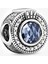 Mavi Taşlı Yuvarlak Gümüş Charm NUR-BL00271 1