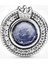 Mavi Taşlı Yuvarlak Gümüş Charm NUR-BL00271 2