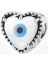 Nazar Boncuğu Kalp Gümüş Charm NUR-BL00269 1