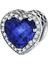 Mavi Taşlı Kalp Gümüş Charm NUR-BL00192 1