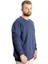 Büyük Erkek Sweatshirt Bisiklet Yaka Mode 23529 Indigo 3