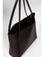 Kadın Kahverengi Fermuarlı Shopper Çanta 3