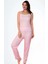 Kadın Viskon Raporlu Ip Askı Pijama Takımı 13595 1