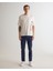 Erkek Krem Regular Fit Bisiklet Yaka Logolu T-Shirt 2324137T.113 3