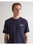 Erkek Lacivert Regular Fit Bisiklet Yaka Logolu T-Shirt 2324155T.433 4