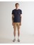 Erkek Lacivert Slim Fit Bisiklet Yaka T-Shirt 2013035.433 3