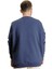 Büyük Beden Erkek Sweatshirt Bisiklet Yaka Mode 23529 Indigo 4