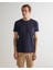Erkek Lacivert Slim Fit Bisiklet Yaka T-Shirt 2013035.433 1