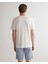 Erkek Krem Regular Fit Bisiklet Yaka Desenli T-Shirt 2324140T.113 2