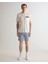 Erkek Krem Regular Fit Bisiklet Yaka Desenli T-Shirt 2324140T.113 3