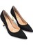 Kadın Vegan Siyah/gold Stiletto Ayakkabı 886 1988 Bn Ayk SK23/24 Syh Suet/gold 2
