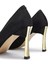 Kadın Vegan Siyah/gold Stiletto Ayakkabı 886 1988 Bn Ayk SK23/24 Syh Suet/gold 5