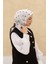 Olinda Eşarp - Beyaz Siyah 4
