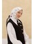 Olinda Eşarp - Beyaz Siyah 5