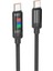 1mt 100W LED Işıklı Süper Hızlı Kopmaz Type-C To Type C Şarj Data Kablosu, Akım, Voltaj Korumalı 1