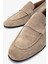 Thonas Erkek Bej Süet Deri Loafer Ayakkabı 537 3 Erk Ayk Y24 3