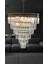 Kristal Taş Avizade 50 Lilik Şeritli Kristal Taşlı Siyah E27 4 20 x 65 Taşlı 2